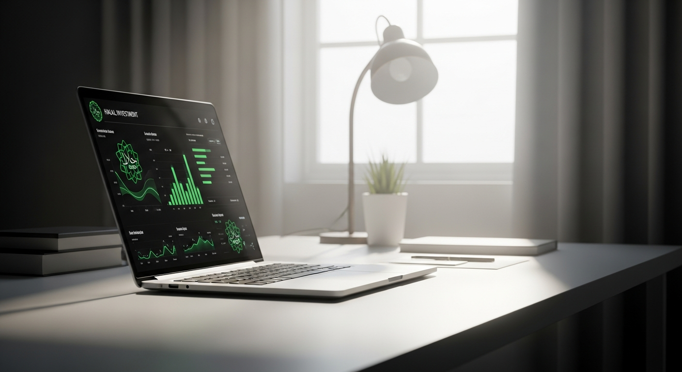 Plateforme investissement Halal - Interface de suivi de portefeuille conforme à la Charia avec analyse de conformité islamique